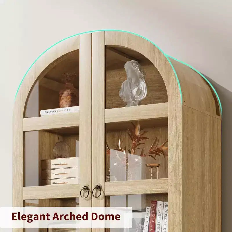 Armoire de cuisine avec garde-manger cintrée