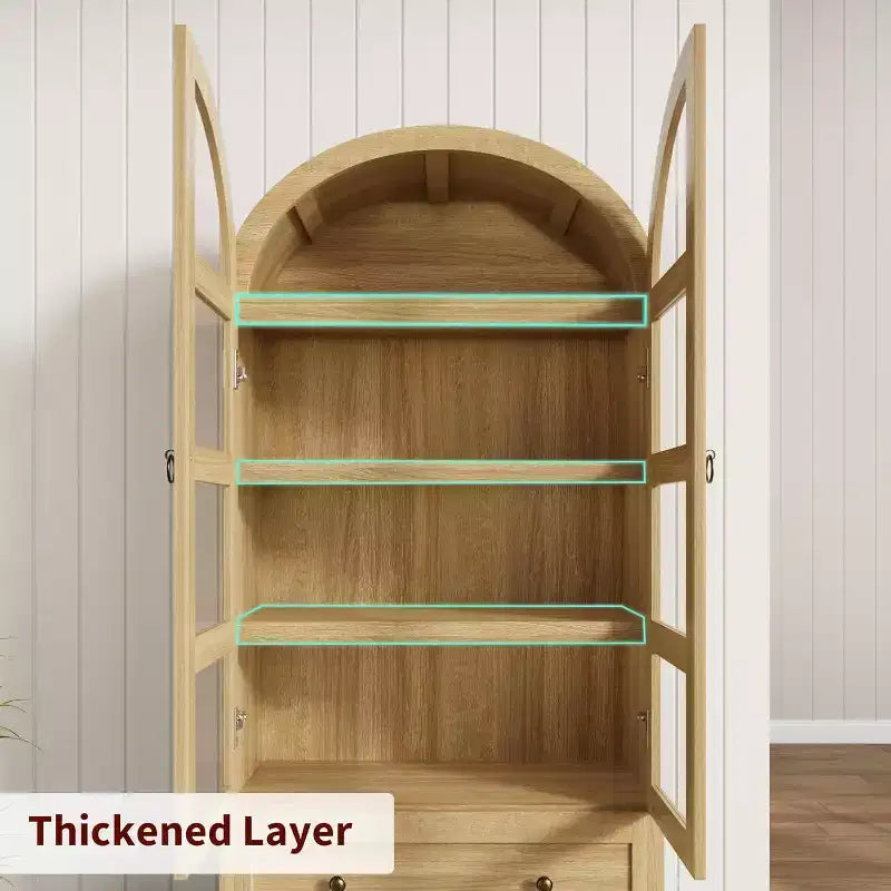Armoire de cuisine avec garde-manger cintrée