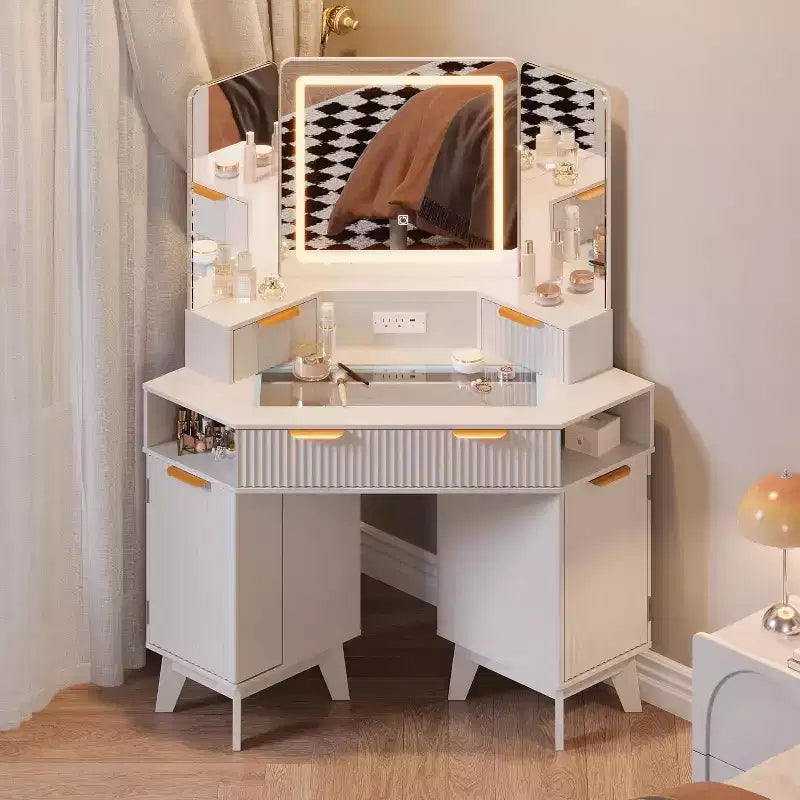 Coiffeuse cannelée