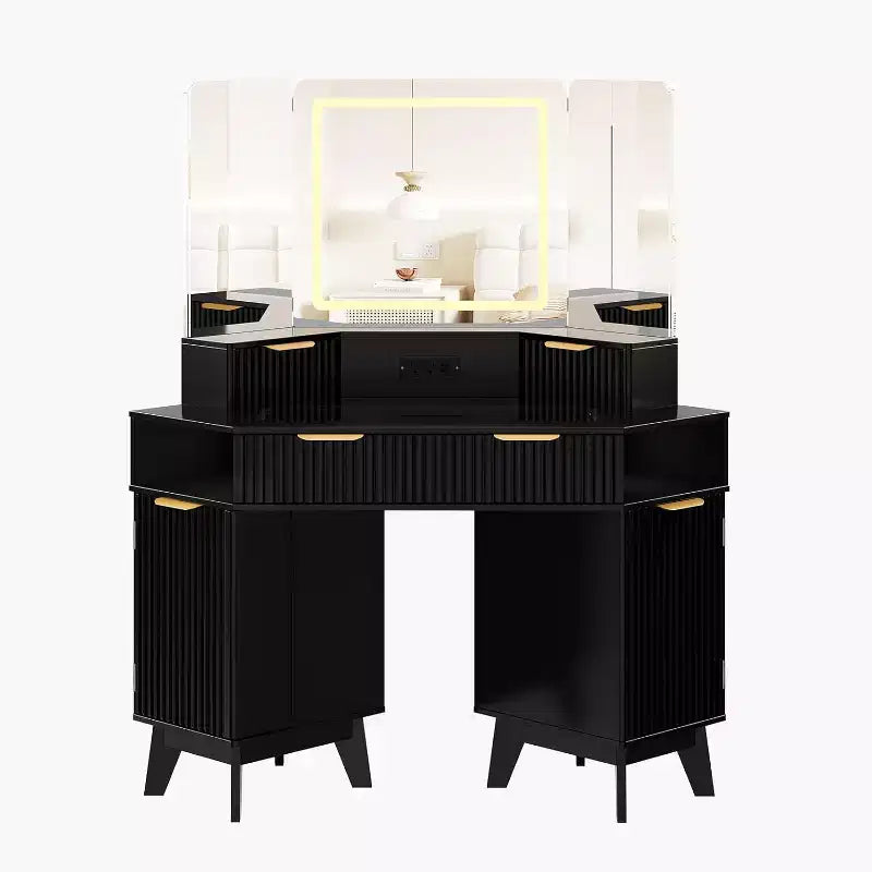 Coiffeuse cannelée