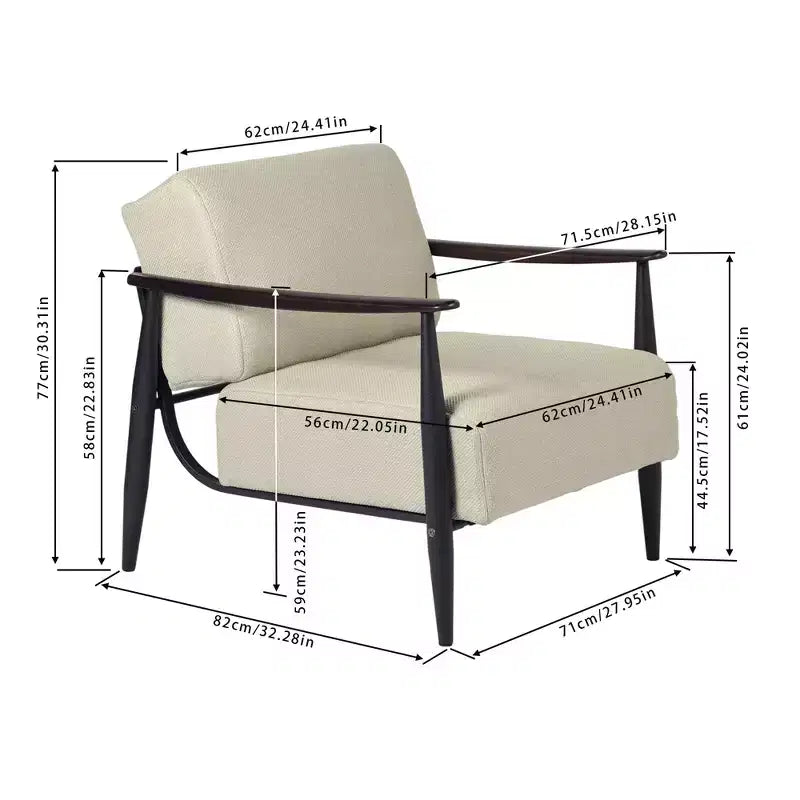 Fauteuil d'appoint moderne du milieu du siècle
