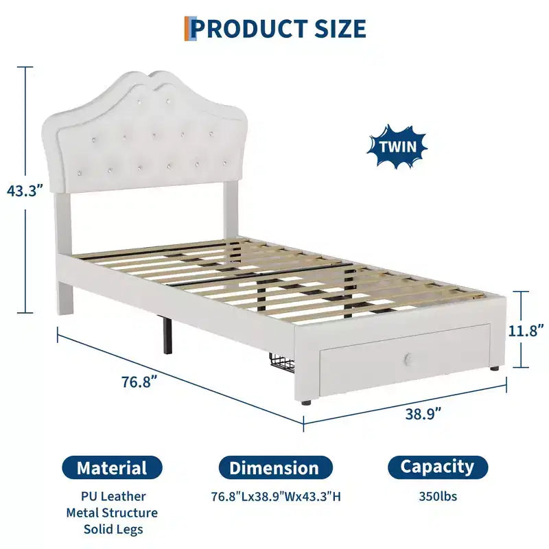 Tête de lit en velours capitonné avec boutons de cristal