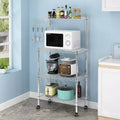 Étagère de Boulanger Réglable pour Cuisine, Support de Four à Micro-ondes, Chariot de Rangement