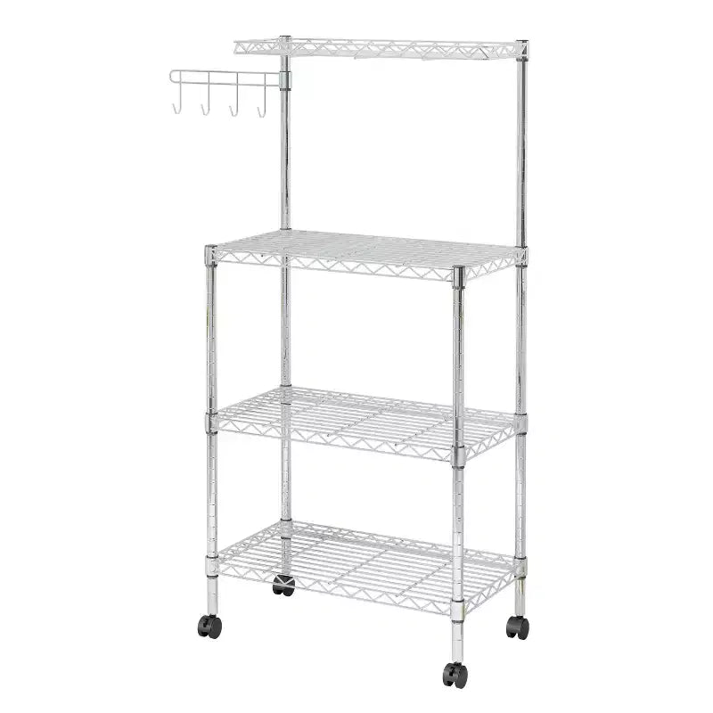 Étagère de Boulanger Réglable pour Cuisine, Support de Four à Micro-ondes, Chariot de Rangement