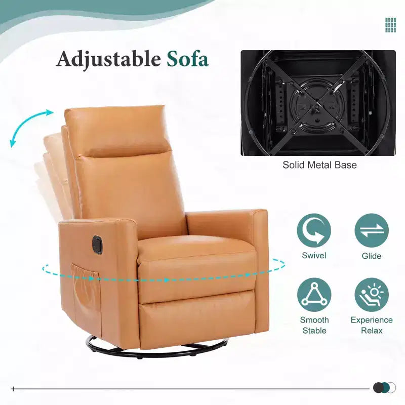 Fauteuil inclinable pivotant rembourré moderne Fauteuils d'appoint