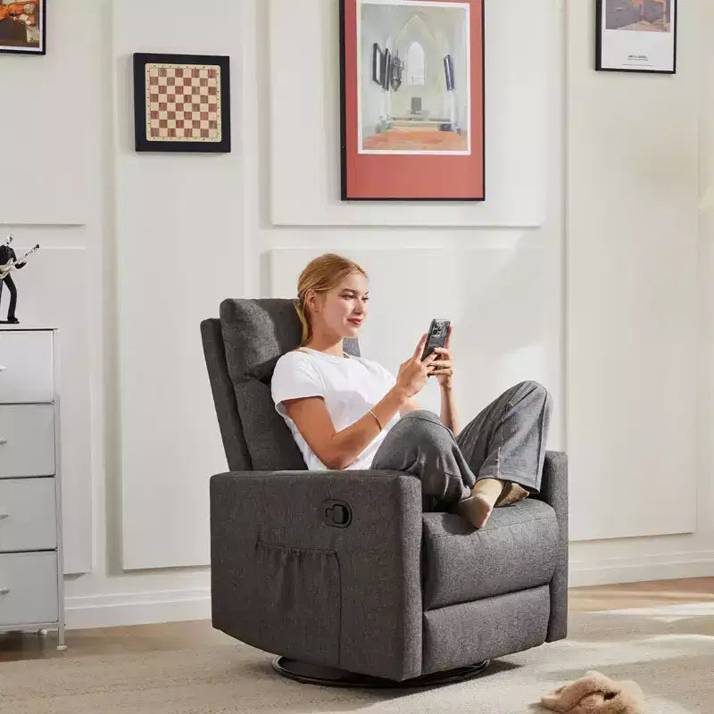 Fauteuil inclinable pivotant rembourré moderne Fauteuils d'appoint