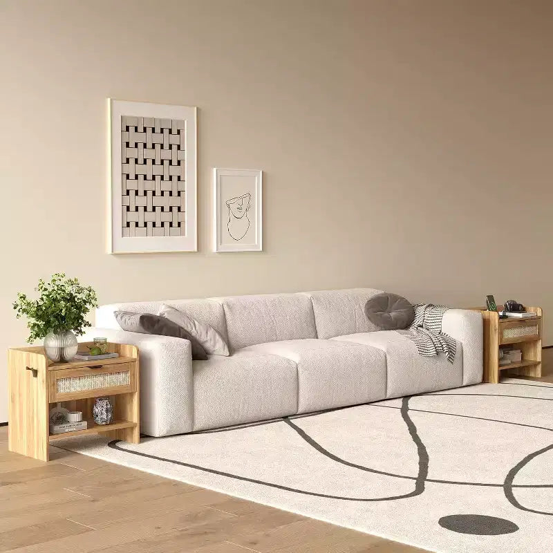 Table de chevet en rotin