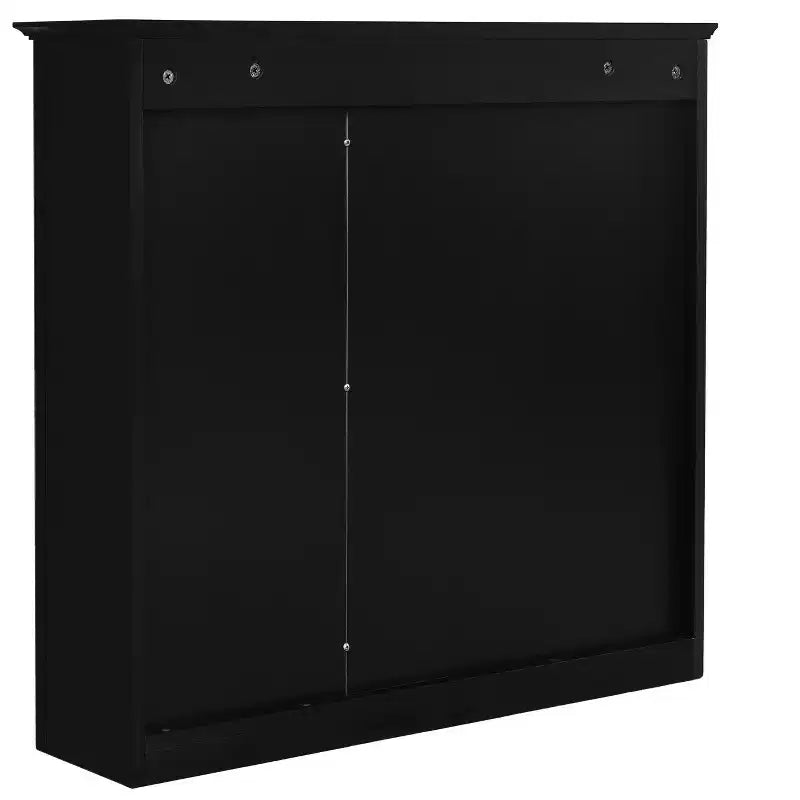 Armoire à pharmacie de salle de bain avec miroir et étagères ouvertes