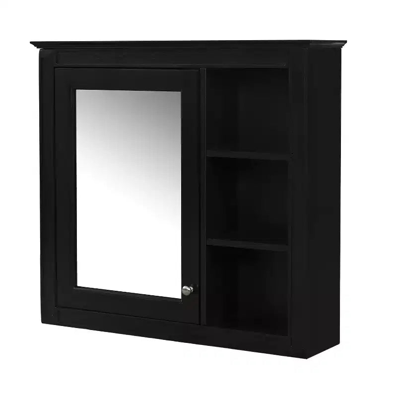 Armoire à pharmacie de salle de bain avec miroir et étagères ouvertes