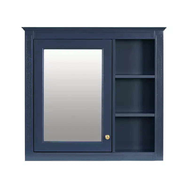 Armoire à pharmacie de salle de bain avec miroir et étagères ouvertes