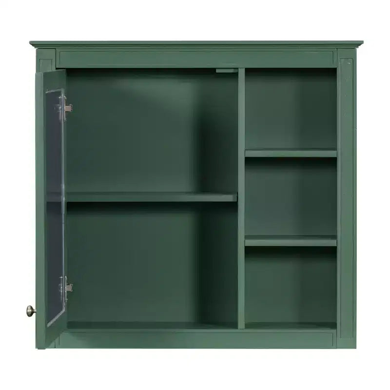 Armoire à pharmacie de salle de bain avec miroir et étagères ouvertes