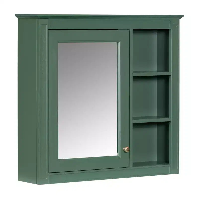 Armoire à pharmacie de salle de bain avec miroir et étagères ouvertes