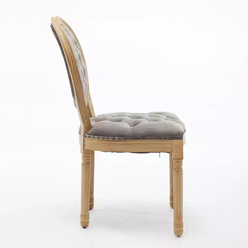 Chaises de salle à manger capitonnées de style français