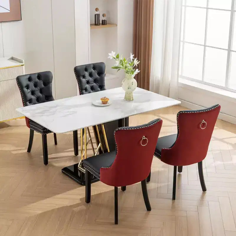 Chaises de salle à manger capitonnées et toniques