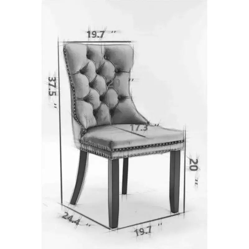 Chaises de salle à manger capitonnées et toniques
