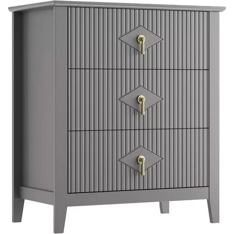 Commode cannelée de tiroirs, meuble de rangement moderne