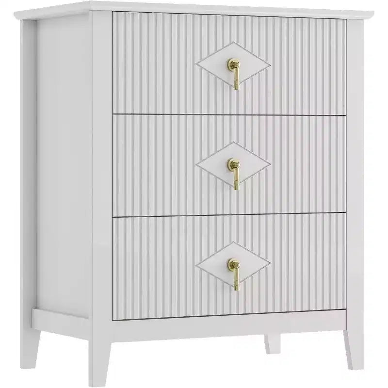 Commode cannelée de tiroirs, meuble de rangement moderne