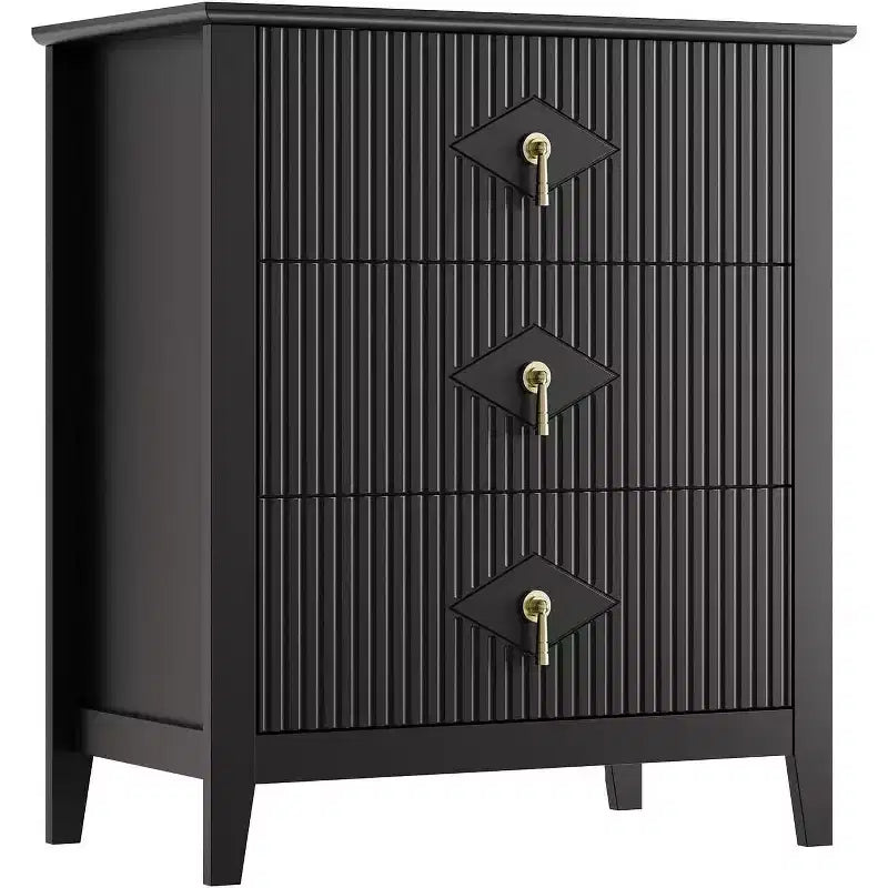 Commode cannelée de tiroirs, meuble de rangement moderne