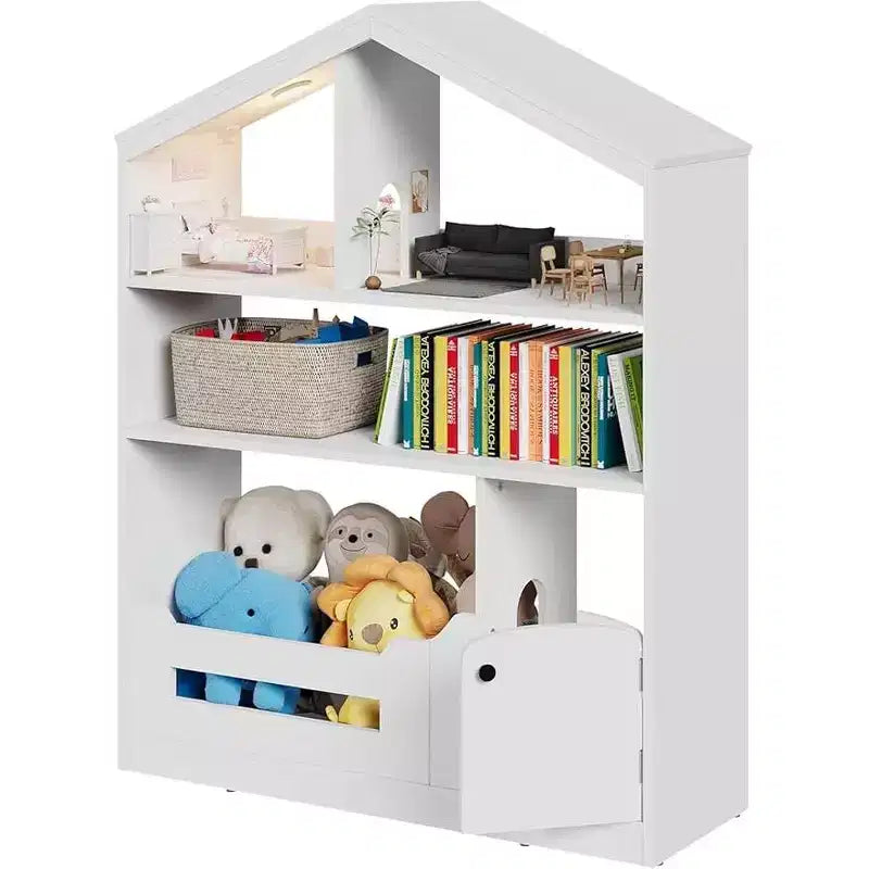 Étagère à Livres et Organisateur de Rangement pour Jouets pour Enfants