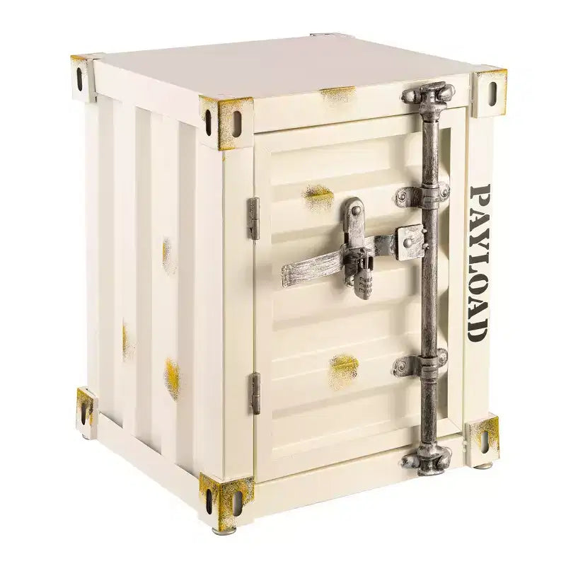 Table d'appoint de rangement de style industriel