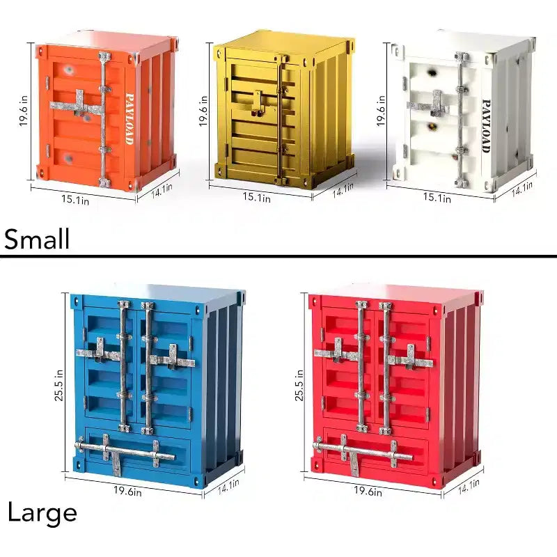 Table d'appoint de rangement de style industriel