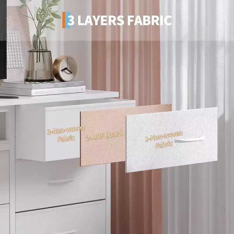 Commode TV longue à tiroirs