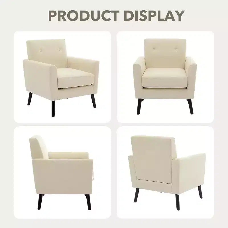 Fauteuil moderne en tissu de lin