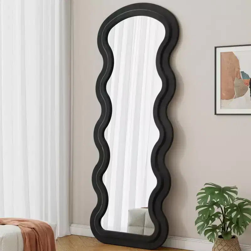 Miroir de courtoisie pleine longueur moderne en flanelle