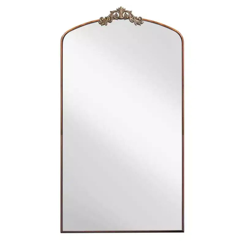 Miroir arqué pleine longueur avec cadre en métal