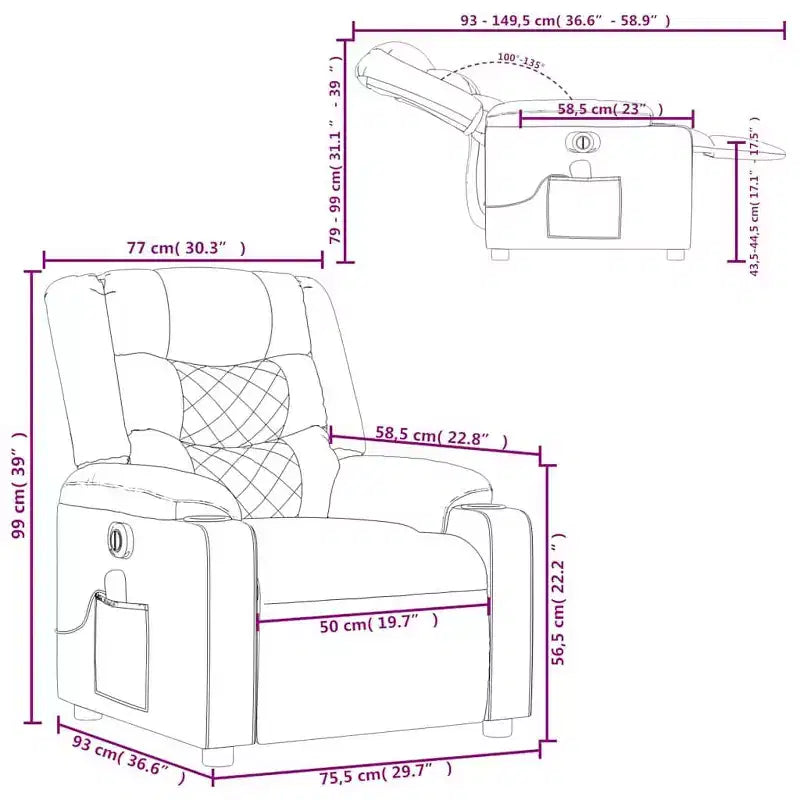 Fauteuils inclinables de massage électrique