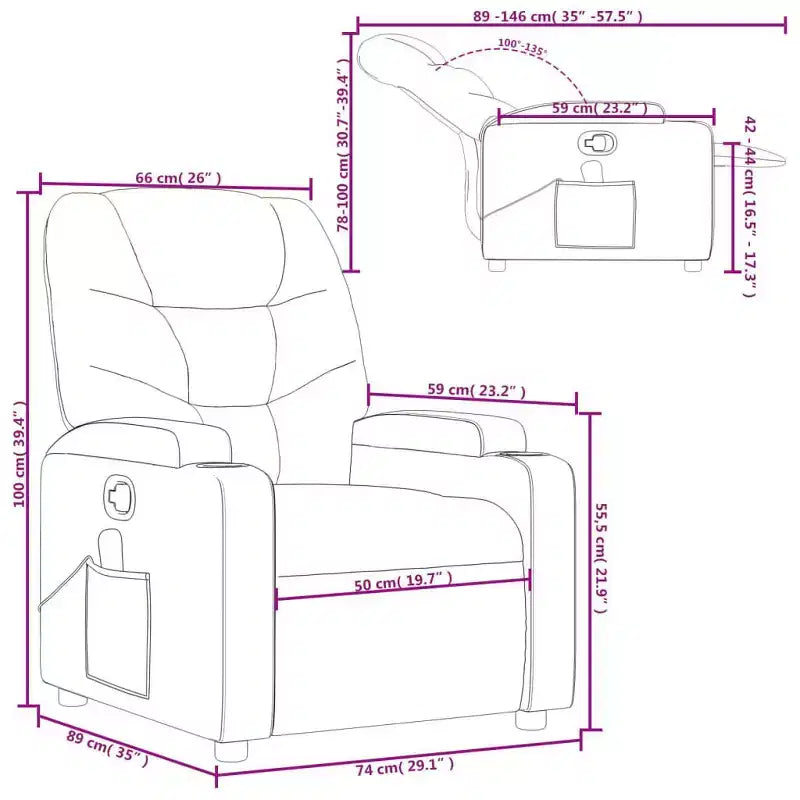 Fauteuil inclinable de massage électrique Fauteuils d'appoint