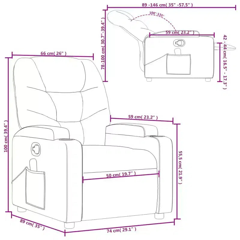 Fauteuil inclinable de massage électrique Fauteuils d'appoint