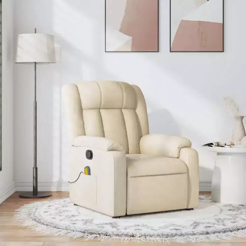 Fauteuil de massage inclinable en tissu noir