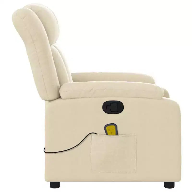 Fauteuil de massage inclinable en tissu noir