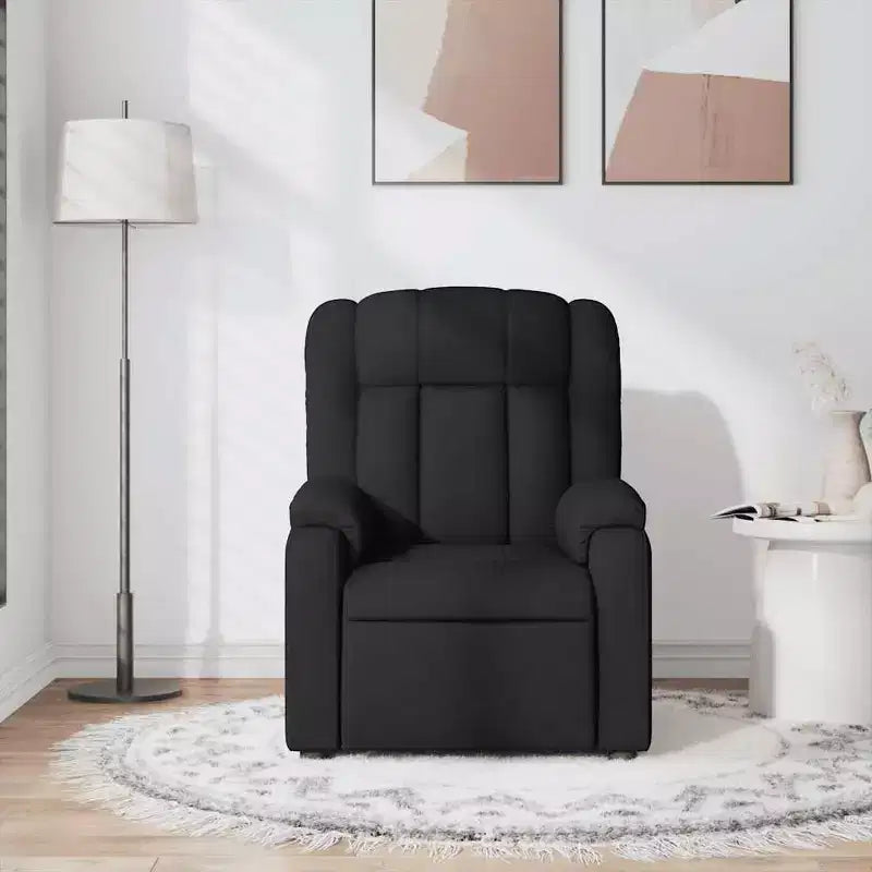 Fauteuil de massage inclinable en tissu noir