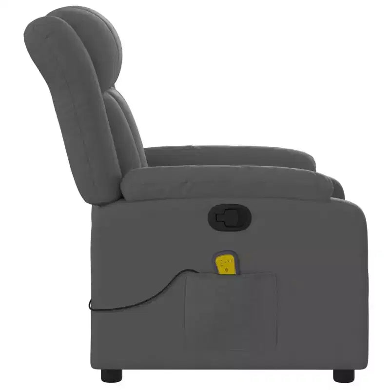 Fauteuil de massage inclinable en tissu noir