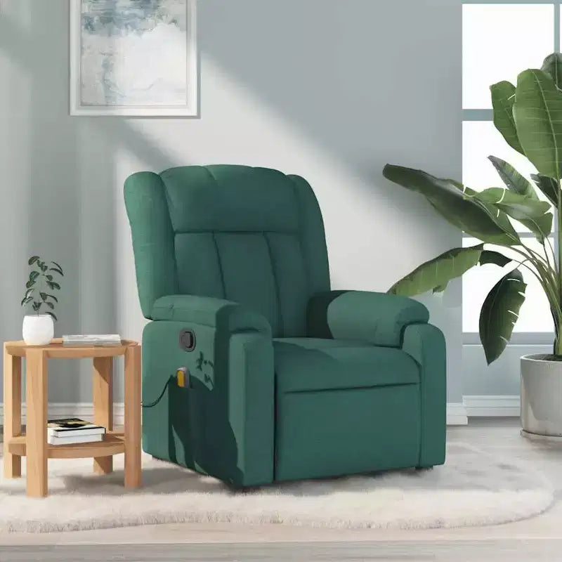 Fauteuil de massage inclinable en tissu noir