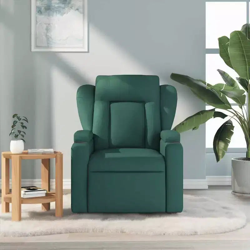 Fauteuil de massage inclinable en tissu noir