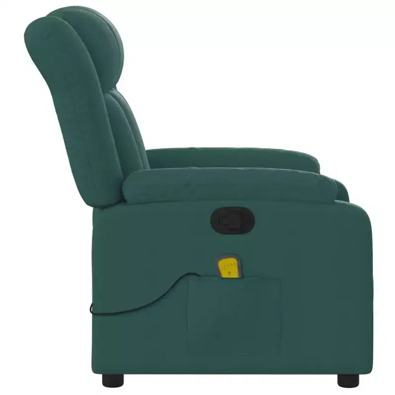 Fauteuil de massage inclinable en tissu noir