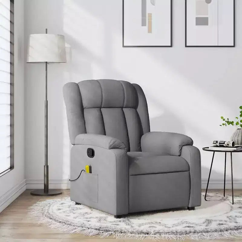 Fauteuil de massage inclinable en tissu noir