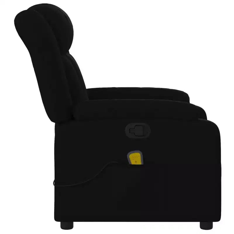 Fauteuil de massage inclinable en tissu noir