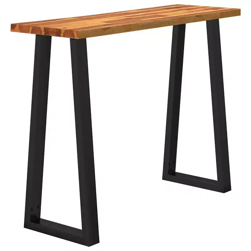 Table d'appoint rustique en bois massif à bords naturels
