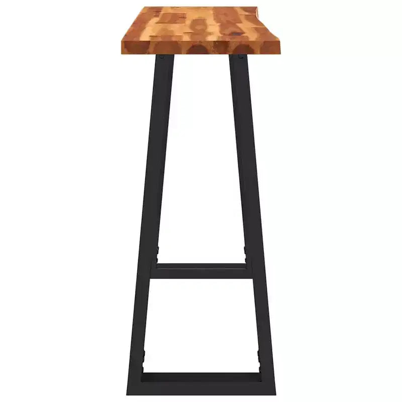 Table d'appoint rustique en bois massif à bords naturels