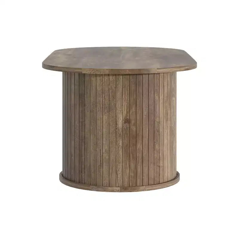 Table basse oblongue cannelée