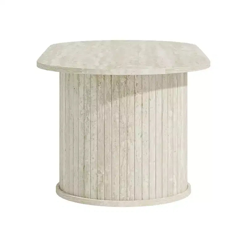 Table basse oblongue cannelée