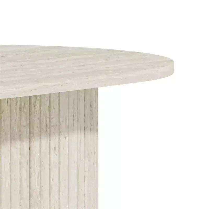 Table basse oblongue cannelée
