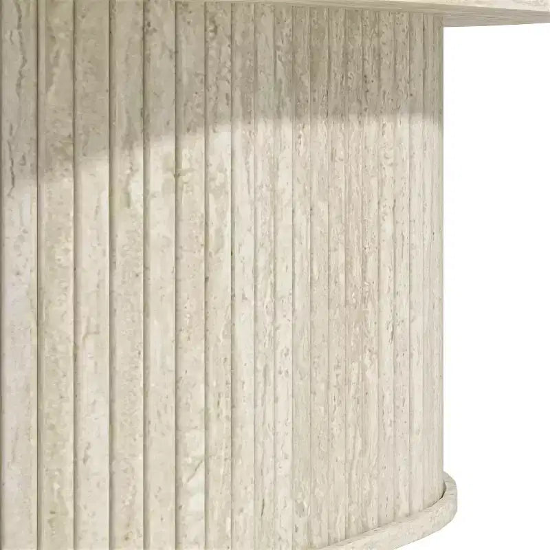 Table basse oblongue cannelée
