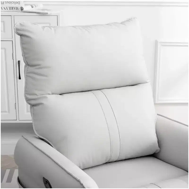 Rocking Recliner Chair With Side Pockets 360 Rotation Reclining Sofa Chair Swivel Armchair Reading Chair For Living Room Theater Bedroom Light Gray