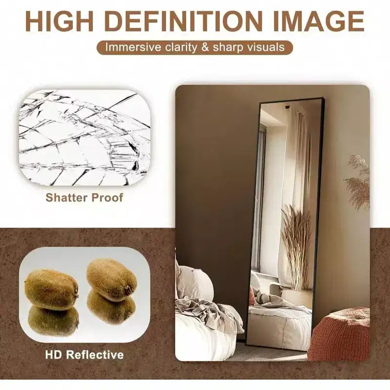 Miroir sur pied noir