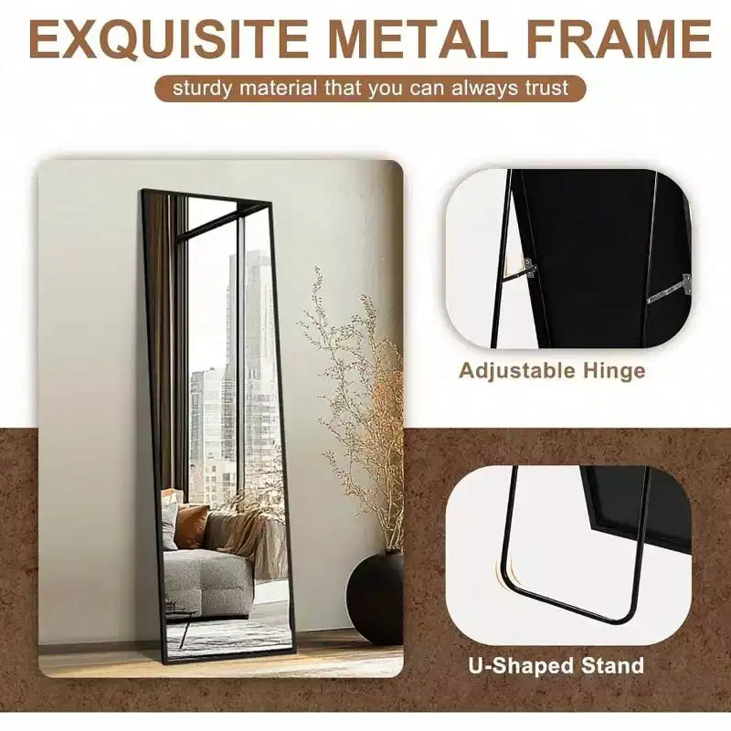 Miroir sur pied noir